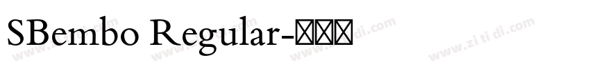 SBembo Regular字体转换